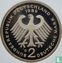Duitsland 2 mark 1989 (PROOF - G - Ludwig Erhard) - Afbeelding 1