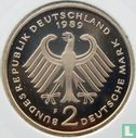 Germany 2 mark 1989 (PROOF  - F - Kurt Schumacher) - Image 1