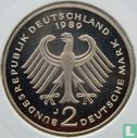 Germany 2 mark 1989 (PROOF - J - Ludwig Erhard) - Image 1