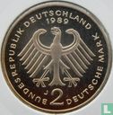 Germany 2 mark 1989 (PROOF - J - Kurt Schumacher) - Image 1