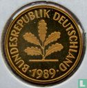 Germany 5 pfennig 1989 (PROOF - G) - Image 1