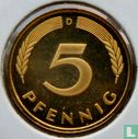Germany 5 pfennig 1989 (PROOF - D) - Image 2