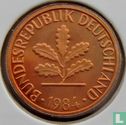 Allemagne 1 pfennig 1984 (BE - J) - Image 1
