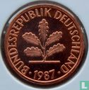 Duitsland 1 pfennig 1987 (F) - Afbeelding 1