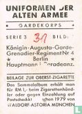 Königin-Augusta-Garde-Grenadier-Regiment Nr 4 Berlin *Hauptmann im Paradeanz. - Afbeelding 2