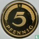Germany 5 pfennig 1990 (PROOF - G) - Image 2