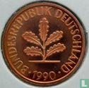 Duitsland 2 pfennig 1990 (PROOF - D) - Afbeelding 1