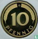 Duitsland 10 pfennig 1990 (PROOF - G) - Afbeelding 2