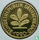 Duitsland 10 pfennig 1990 (PROOF - D) - Afbeelding 1