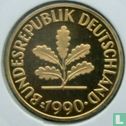 Duitsland 10 pfennig 1990 (PROOF - J) - Afbeelding 1