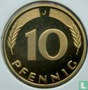 Duitsland 10 pfennig 1990 (PROOF - J) - Afbeelding 2