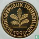 Duitsland 10 pfennig 1990 (PROOF - F) - Afbeelding 1