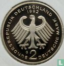 Duitsland 2 mark 1992 (PROOF - G - Kurt Schumacher) - Afbeelding 1