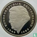 Duitsland 2 mark 1990 (PROOF - F - Franz Joseph Strauss) - Afbeelding 2