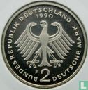 Germany 2 mark 1990 (PROOF - F - Ludwig Erhard) - Image 1