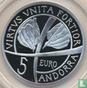 Andorra 5 euro 2018 (PROOF) "25th anniversary Constitution of Principality of Andorra" - Image 2