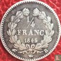 France ¼ franc 1845 (B) - Image 1