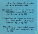 Frankreich 2 Franc 1980 (Piedfort - Silber) - Bild 3