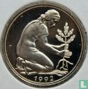 Duitsland 50 pfennig 1992 (PROOF - G) - Afbeelding 1