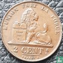 België 2 centimes 1864 - Afbeelding 2