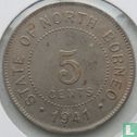 Bornéo du Nord britannique 5 cents 1941 - Image 1