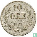 Suède 10 öre 1867 - Image 1
