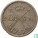 Sweden 2 öre S.M. 1757 - Image 1