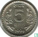 Inde 5 roupies 1994 (Calcutta - security edge) - Image 1