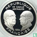 France 100 francs 1994 (PROOF) "De Gaulle and Adenauer - Élysée Treaty of 1963" - Image 1