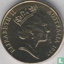 Australie 1 dollar 1997 (C) "100th anniversary of the birth of Sir Charles Kingsford Smith - Fokker plane over world map" - Image 1