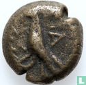 Akragas, Sicilië  AE15  (adelaar en riviergod)  400-270 BCE - Afbeelding 1