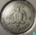 Fiji 6 pence 1934 - Image 1
