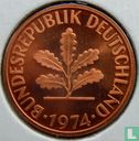 Allemagne 2 pfennig 1974 (F) - Image 1
