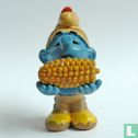 Indian smurf with corncob - Image 1