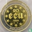 Belgium 20 ecu 1991 (PROOF) "40 years Reign of King Baudouin" - Image 1