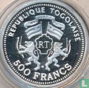 Togo 500 francs 1999 (PROOF) "30th anniversary of the moon landing - Apollo 11 launch" - Image 2