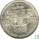 Belgique 50 francs 1940 (NLD/ FRA - avec croix sur couronne - sans triangle) - Image 2