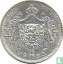 Belgium 20 francs 1933 (NLD - position B) - Image 1