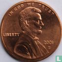 États-Unis 1 cent 2001 (D) - Image 1