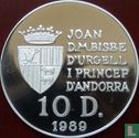 Andorra 10 diners 1989 (PROOF) "1992 Winter Olympics in Albertville" - Afbeelding 1