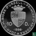 Andorra 10 diners 1996 (PROOF) "European otter" - Afbeelding 1