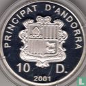 Andorra 10 diners 2001 (PROOF) "Concordia and Europa" - Afbeelding 1