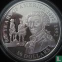 Cook Islands 50 dollars 1991 (PROOF) "500 Years of America - Marquis de Lafayette" - Image 2