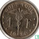 Belgique 1 franc 1934 (NLD) - Image 1