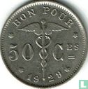 Belgique 50 centimes 1929 - Image 1