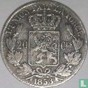 Belgique 20 centimes 1853 (L W) - Image 1