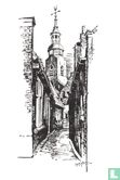 Straatje met zicht op kerktoren - Afbeelding 1