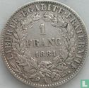 France 1 franc 1881 - Image 1