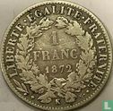 France 1 franc 1872 (grand K) - Image 1