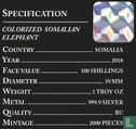 Somalië 100 shillings 2018 (gekleurd) "Elephant" - Afbeelding 3